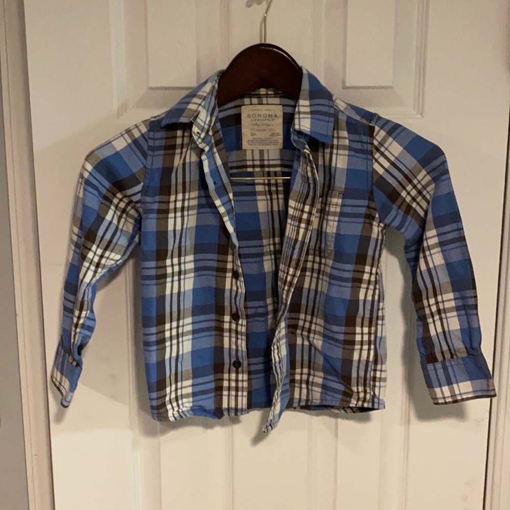 Boys Sonoma Flannel Shirt Size S(4)